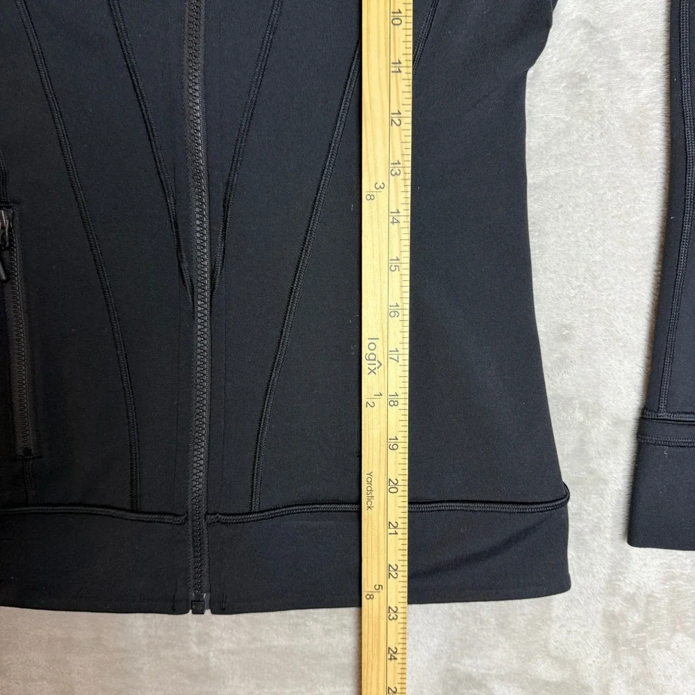 Ivivva by Lululemon Perfect your Practice Jacket Girls 14 Black Full Zip Slim EC